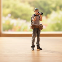 Photographer Figurine Resin Photographer Miniature Collectible Scene Model for Hobbyists