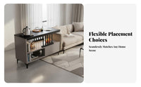 C-Shaped End Table Movable C-Shaped Tray Table Space-Saving Home Furnishing for Apartment Dwellers, Homeowners, Living Room, Bedroom