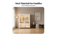 1 Piece Metal Wardrobe Cabinet Steel Storage Dustproof Bedroom Wardrobe Large Capacity Easy Assembly Carbon Steel Frame Suitable for Families Dorm Room Home Office Garage