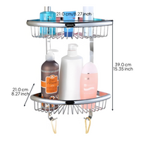 Copper towel rack with shelf