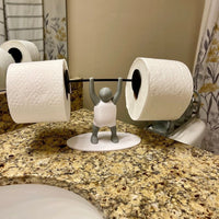 跨境爆品Toilet Paper Holder 3D打印举重小人浴室纸巾架大量现货