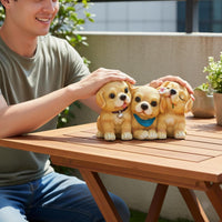 Three Pups Flower Pot Creative Design Cute Dog Succulent Planter for Balcony