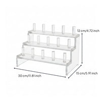 3-Tier Saxophone Mouthpiece Display Stand Tabletop Mouthpiece Stand with 15 Posts Freestanding Space-Saving for Saxophonists