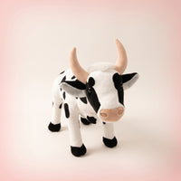 Cow Stuffed Animal Toy Standing Stuffed Cow Realistic Lifelike for Children, Playroom, Preschool