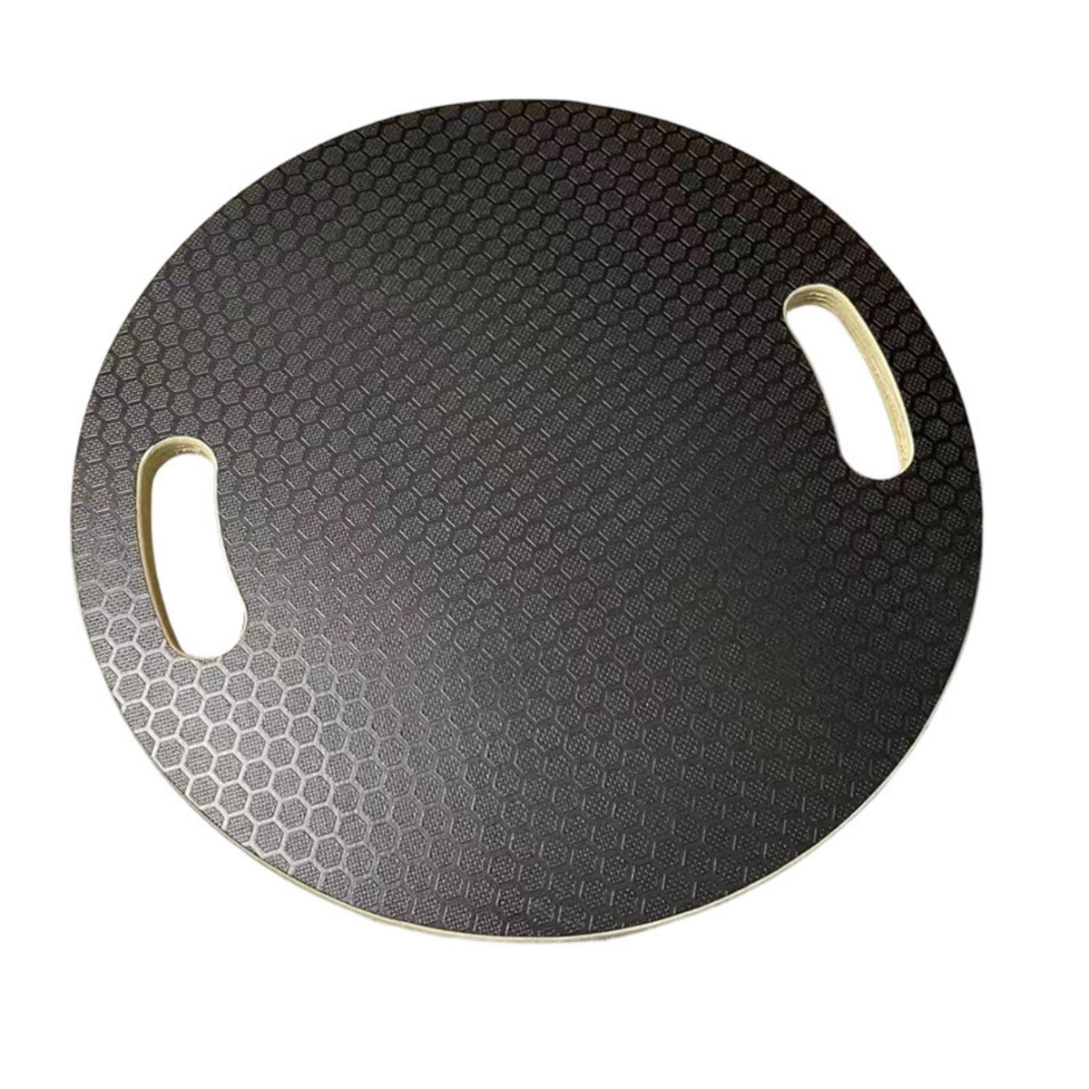Textured Hex Pattern Ski-Training Balance Board Handhold Holes Wooden Balance Board Layered Wood Edge Sports Gear Round for Fitness Exercises