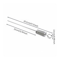 2 Pieces Flat Metal Kabob Skewer Rust Proof Stainless Steel BBQ Skewer