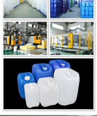 25L HDPE Plastic Stackable Bucket, Food Grade, Blue/White, Square Chemical Bucket