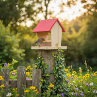 Automatic Dispensing Hanging Gazebo Feeder Weather Resistant Bird Feeding Station Weatherproof Seed Dispenser Easy to Fill for Nature Lovers, Gardeners, Homeowners, Outdoor, Outdoors, Yard, Patio
