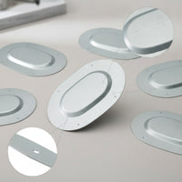 6 Pieces Oval Trunk Floor Drain Plug Metal Trunk Drain Hole Cover Matte Stamped for Car Owners, Mechanics