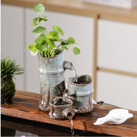 Ceramic Water Spout Compact Size Mini Landscape Water Decoration Natural Look