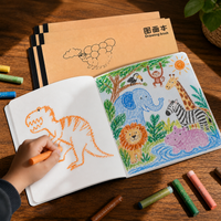 A4 Thickened Sketchbook for Kids, Blank Kraft Paper Drawing Pad for Art, Doodle, and Early Learning