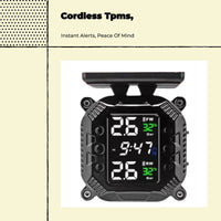 Solar-powered tire pressure monitor