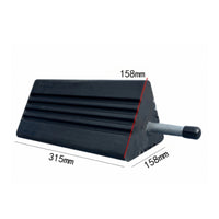 Wheel Chock Ribbed Rubber Wheel Chock Anti-Slip for Parking, Garage