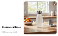 Easy to Clean Glass Water Jug Safe Large Capacity Juice Pitcher Anti-Leak-Proof Spout for Homeowners, Families, Home, Refrigerator