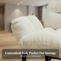Foldable resting Recliner Ergonomic Reclining Chair Thick Padding for Indoors