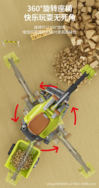 Multifunctional Large Excavator Ride-On Toy with Steam Spray, Sand Digging, for Kids