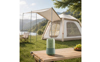 Sunsunscreen Inflatable Tent with Front Canopy Waterproof Inflatable Tent with Awning Wear-Resistant Shelter Windproof for Families