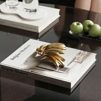 Metal Banana Bookend Decorative Ornament for Home and Office