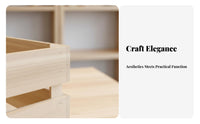 Wooden Crate Set Multi-Purpose Slatted Wood Crate adaptable Design for Shopkeepers