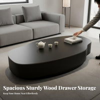 Bean Shaped Coffee Table Minimalist design Storage Coffee Table Luxury Design distinctive Shape for Adults