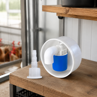Livestock Waterer Trough Valve, Automatic Fill Inlet Controller, 3/4 Inch Hose Connection, Poultry Farm Water Valve
