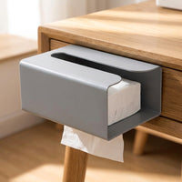 Toilet Roll and Toilet Paper Storage Box for Bathroom, Modern Minimalist Style Tissue Box and Napkin Holder, Space-Saving Wall-Mounted Plastic