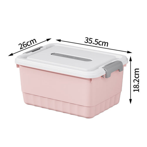 Multi-Purpose Organizer Box Heavy Duty Plastic Storage Box with Lid for Bedroom