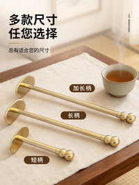 All Brass Long Handle Tai Chi Scraping Board for Body Massage