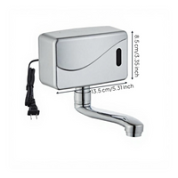 Touchless infrared sensor faucet