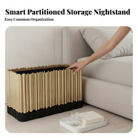 2-Drawer End Table Light Luxury Design Bedside Cabinet Designer Inspired Sturdy Construction for Interior Designers, Office