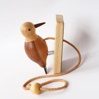 Wooden Door Chime Rustic Bird Door Chime Handcrafted Bird Ornament for Nature Lovers, Homeowners, Entryway, Porch