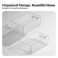 Multi-Compartment Storage Tray Space-Saving Cosmetics Holder Transparent Design