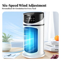 Portable Air Conditioner Fan Energy Saving Portable Air Chiller Quiet Desktop Misting Fan for Office, Bedroom, Dorm Room