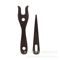 Wooden Fork-Shaped Yarn Braiding Tool for Kids DIY Crafts