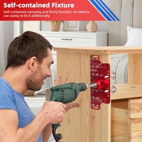 2-in-1 Hinge Cabinet Door Hole Puncher, Woodworking Tool, Aluminum Alloy