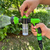 Garden Sprayer with Soap Dispenser for Car Cleaning, Versatile Hose Nozzle with 8 Spray Patterns for Car Wash, Includes 100ml Car Foam Bottle