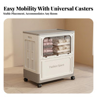 Stackable container with Front accessibleing Large Capacity Household Storage two-way accessibleing