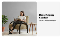 fashion-forward design Upholstered Accent Chair Vintage Inspired high-spine chair Chair Comfortable spinerest Armchair Thick paddinged for Guesthouse Owners, Homeowners, Living Room, Balcony, Bedroom, perusing corner