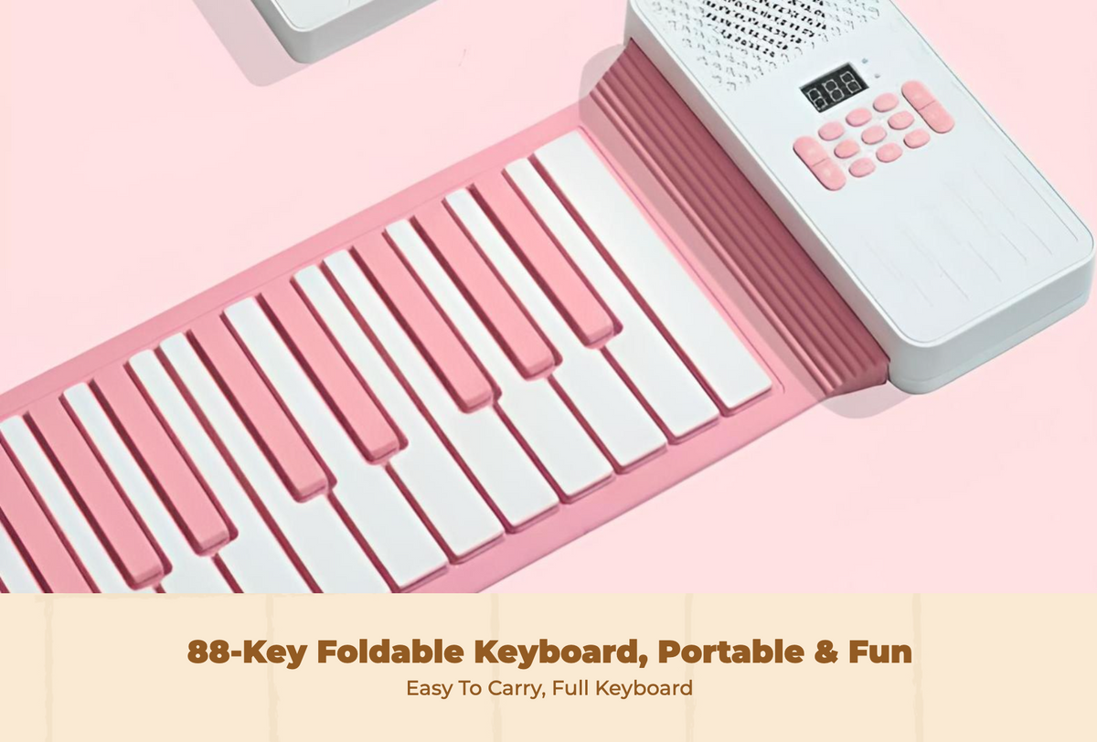 Foldable 88-Key Portable Keyboard for Children and Beginners