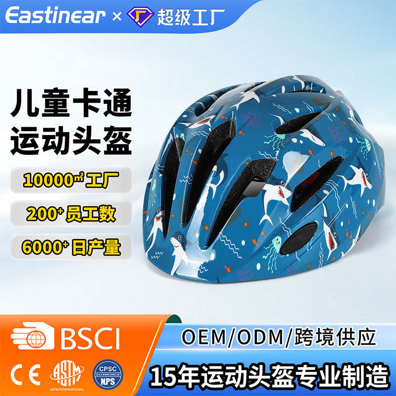 Cartoon Kids Bike Helmet for Scooter, Skateboard, Roller Skating