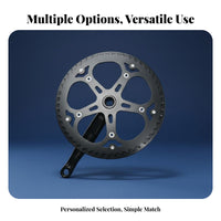 Single Speed Crankset Easy Installation Mountain Bike Crankset Cycle Chainwheel with Crank Limb Wear Resistant