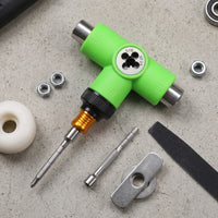 Skateboard T/Y Type Semi-Automatic Ratchet Tool with Socket Wrench for Skateboarding