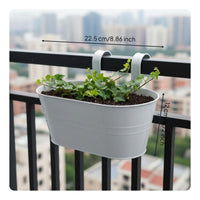 Detachable Hook Container Planter Long-Lasting Iron Hanging Container Planter