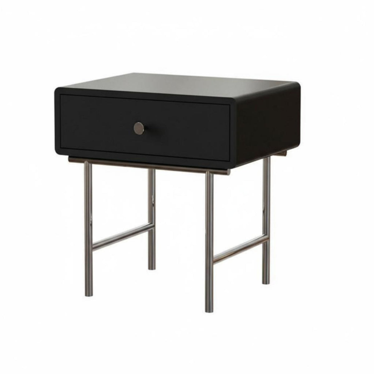 Round Single-Drawer End Table Light Luxury design & design Nightstand Modern Design