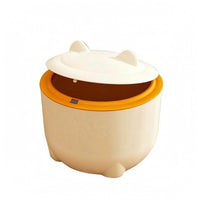 Odor Control Litter Container Fitted Lid Cat Waste Container Lidded