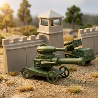 WWII Simulation Sandbox Scene Military Vehicle and Fortification Toy Model Set