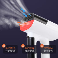 Handheld Portable Steam Iron with Vacuum Suction, 1000W, 5 Settings, US Plug