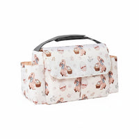 Removable Divider Baby Stroller Organizer Bag Strap Fastenings Stroller Organizer Bag Side Pockets Flap-Top