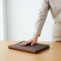 Refillable Business Padfolio Vintage Design Document Organizer for Meetings, Men