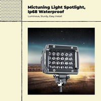 Waterproof LED truck light, focused beam